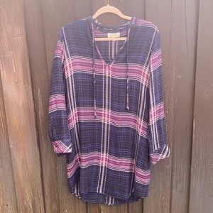 Cloth and Stone Plaid Dress size XS